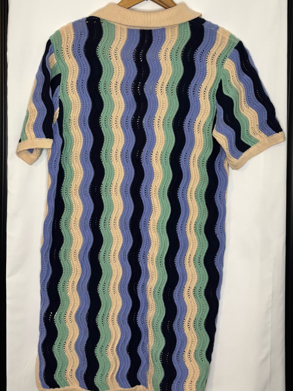 Heartloom Short-Sleeve Knit Polo in Beige, Navy, Lavender & Mint - Picture 2 of 2